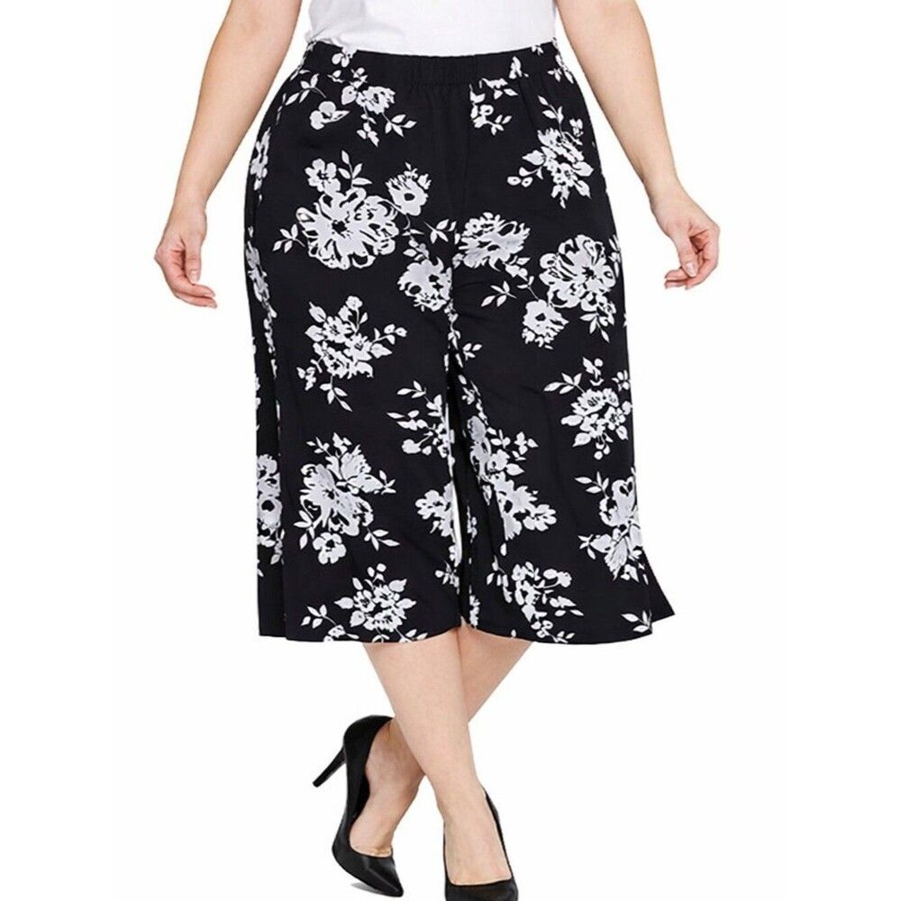 Susan Graver Liquid Knit Crop Pants Size 2X LIKE NEW